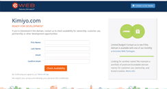 Desktop Screenshot of kimiyo.com